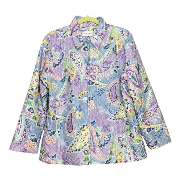 Alfred Dunner multicolored quilted parsley jacket size 16 - Picture 1 of 6